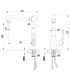 Смеситель для кухни с поворотным изливом LEMARK VILLA LM4805B