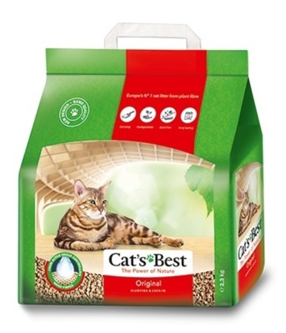Cat`s Best Original древесный наполнитель для кошачьих туалетов 10 л/4,3кг
