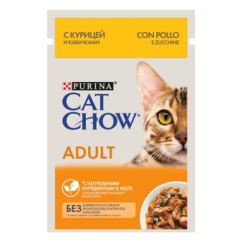 Purina Cat Chow пауч для кошек (курица/кабачок) 85 г