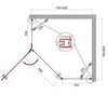 BelBagno KRAFT-P-1-90-C-Cr-R Душевой уголок пятиугольный.  Одна распашная дверь. Стекло 6 мм, прозрачное, хром, правосторонняя