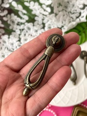 Ручка для шкатулки, бронзовые, металлические, 7,2*2 см., набор 4 шт.