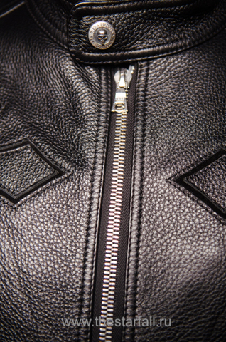 7.17 Studio Luxury | Куртка кожаная мужская ST226860 перед детали