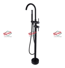 Смеситель для ванны напольный Warmer Black Line 11802002