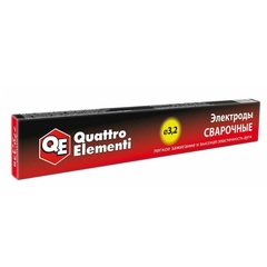Электроды сварочные QUATTRO ELEMENTI рутиловые, 3,2 мм, масса 0,9 кг (770-438)