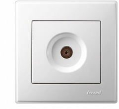 LESYA 705 0202 130 Розетка ТВ оконечная белая с белой вставкой (10шт)120шт