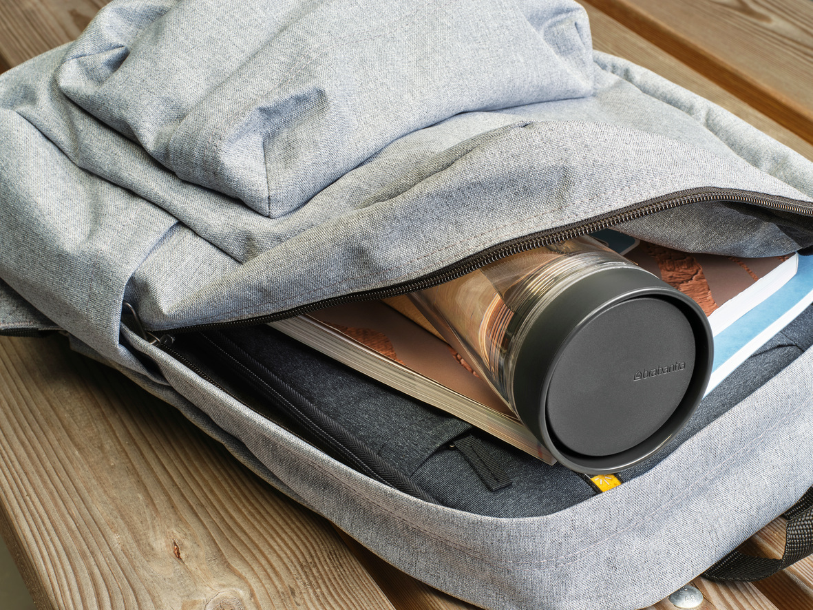 Кружка для чая с собой Make & Take (360 мл), Темно-серый, арт. 228766 - фото 5