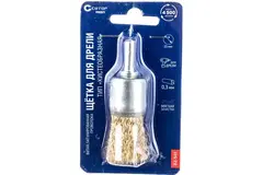 Щетка для дрели, тип "Чашка", латунированная витая проволока 0,3 мм, 25 мм, cutop profi, 82-541