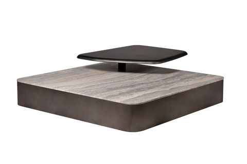 Стол журнальный 110х110х35см Garda Decor серый