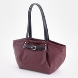 Сумка Саломея 341 гладкий бордо + черный