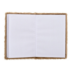 Блокнот Basir, формат А5, серия "Капибара", меховая обложка, 80 листов, размер 21*15 см