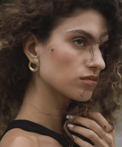 Серьги RIPPLE HORN gold