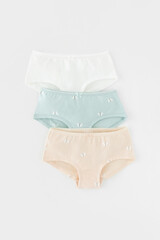 трусы/ уп  для девочки  К 1964-3уп/голубой опал,персиковый зефир,бабочки