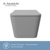 Aqueduto MACT2130 AQD MACIO Tornado Унитаз подвесной 520*370 безободковый, Tornado, сиденье с микролифтом, серый матовый