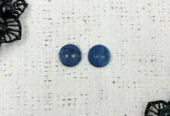 Пуговицы блузочные, d 1,1 см, 2 прокола, морской синий