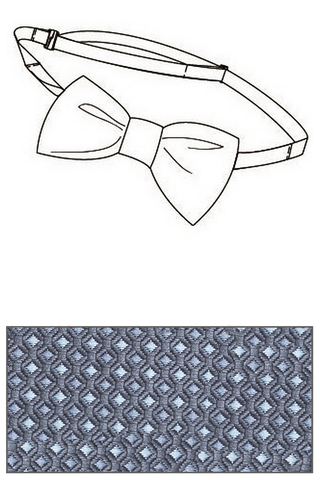 Галстук-бабочка с рисунком Silver Spoon серый