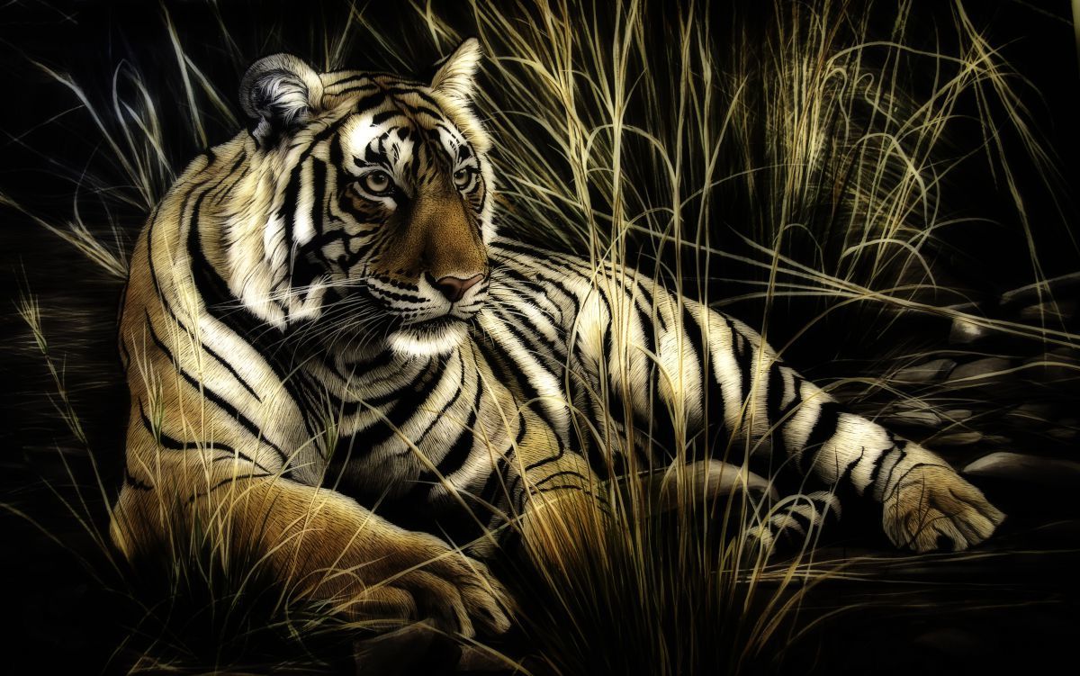Фреска тигр