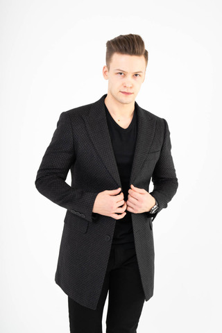 Пальто мужское Slim Fit  с лацканами Tossaro 12/019