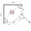 BelBagno KRAFT-P-1-90-C-Cr-R Душевой уголок пятиугольный.  Одна распашная дверь. Стекло 6 мм, прозрачное, хром, правосторонняя