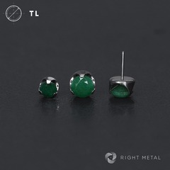 Flat Faceted Green Onyx Б/Р