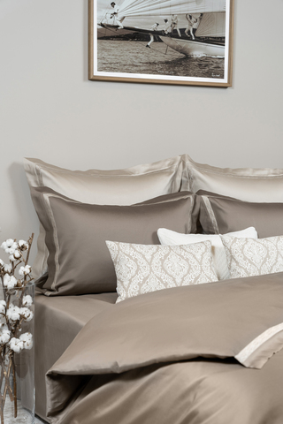 Постельное белье 2 спальное евро макси Сlaire Batiste Loire Diamante Riccio коричневое