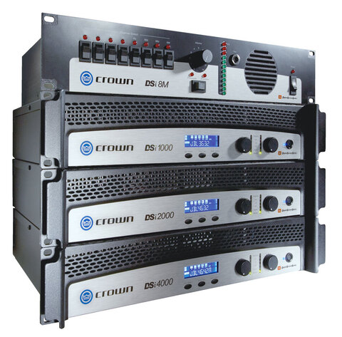 Crown DSi 4000 усилитель c DSP. Стерео:1600 Вт/2 Ом, 1200 Вт/4 Ом, 650 Вт/8 Ом Мост: 3200Вт/4Ом