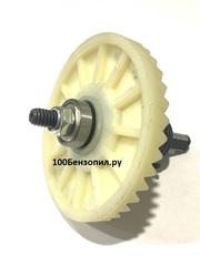 Шестерня с валом и пружиной тормоза ( верхний зацеп )