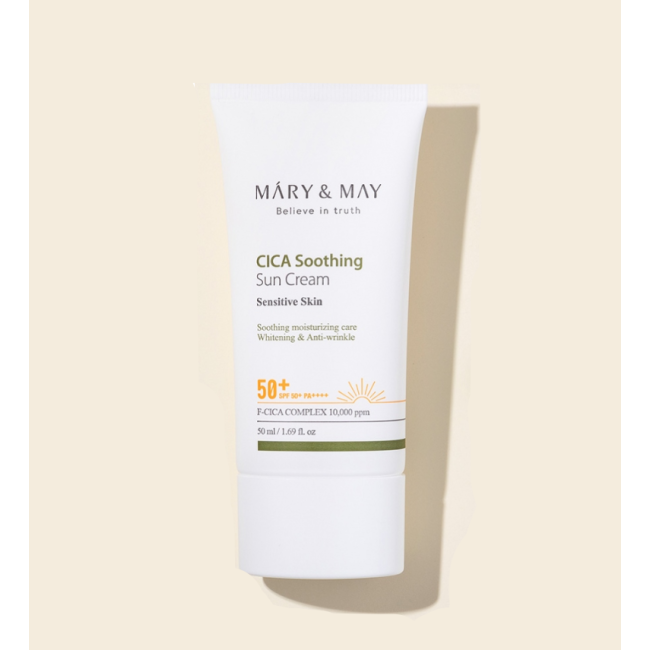 Крем mary may. Mary&May cica Soothing Sun Cream SPF 50+ pa++++. Mary May SPF 50. Cica Sun Cream SPF 50+. Lebelage SPF 50 cica Soothing.