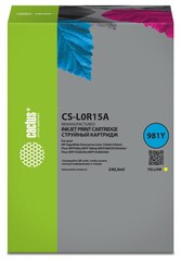 Картридж струйный Cactus CS-L0R15A 981Y желтый (240мл) для HP PageWide Enterprise Color 556dn, 556xh, Flow MFP586z