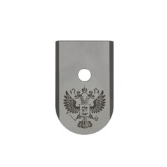 Пятка магазина GP с гравировкой Герб матовая стальная