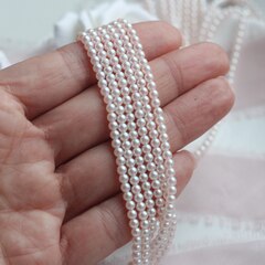 Майорка Pink Pearls 3 мм, розовая, 1 нить, МА078