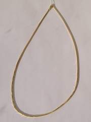 Снейк пустотелый восьмигранный с позолотой (серебряная цепочка)