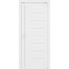 Купить Межкомнатная дверь экошпон Uberture 2110 белый велюр остеклённая