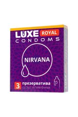 Презервативы с увеличенным количеством смазки LUXE Royal Nirvana - 3 шт. - 