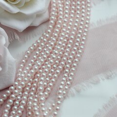 Майорка Pink Pearls 3 мм, розовая, 1 нить, МА078