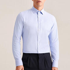 Сорочка мужская Seidensticker Shaped Fit 01.841960-13 синяя в клеточку Пепита