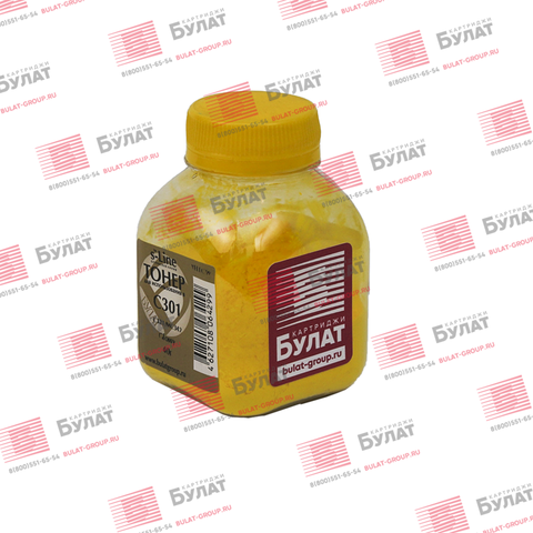 Тонер БУЛАТ s-Line 44973541 (Glossy) для Oki C301, C321, MC342 (Жёлтый, банка 40 г)