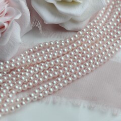 Майорка Pink Pearls 3 мм, розовая, 1 нить, МА078