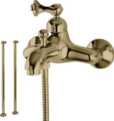 Cezares MARGOT-VDPM-02-M MARGOT-VDPM-02-M Напольный смеситель для ванны однорычажный с ручным душем, исполнение бронза, ручка бронза фото