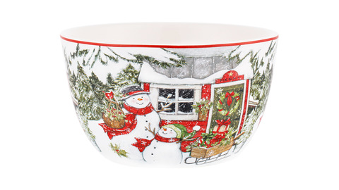 Салатник порционный 14см Certified Int. Дом снеговика Два снеговика-1