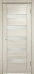 Межкомнатная дверь X-5 / Цвет Беленый дуб мелинга / Остекление "Сатинато" / Двери Верда