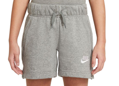 Шорты для девочки Nike Sportswear Club FT 5 Short - carbon heather/white