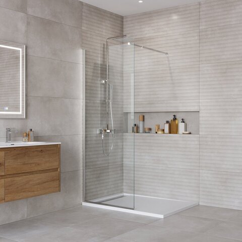 BelBagno KRAFT-L-1-100-C-Cr KRAFT-L-1-100-C-Cr Душевая перегородка с односторонним входом 1000x1950 мм