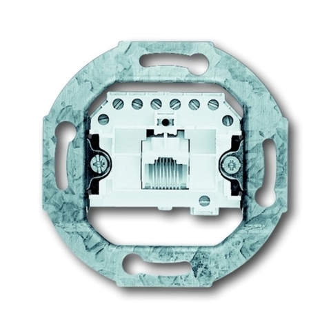 Механизм 1-постовой телефонной розетки 8 полюсов RJ 11/12; RJ 45; ISDN, категория 3