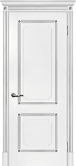 Дверь Флоренция-2 / Цвет белый, патина серебро / Двери МАРИАМ