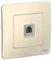 РОЗЕТКА С/У телефон. RJ11, молочн. BLNIS011002