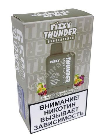 Картридж Fizzy Thunder 6500 затяжек - Вишневая Виноградная Лимонная Содовая