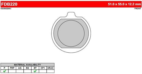 FDB220 Тормозные колодки дисковые MOTO, блистер 2 шт