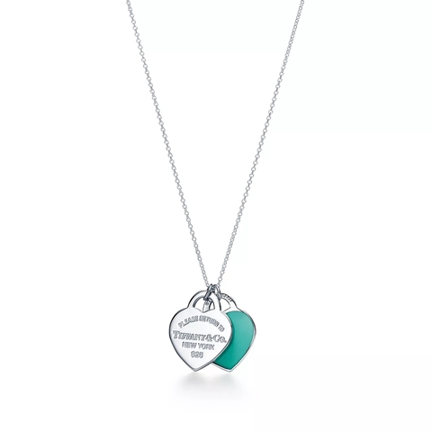 Подвеска из серебра 925, двойное сердце 💞 Tiffany, ✨Exclusive ✨Maxi