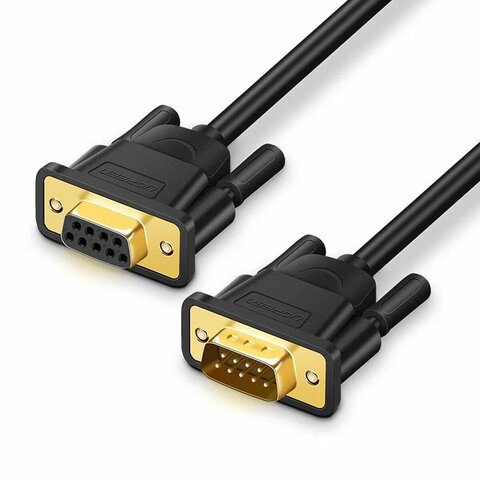 Кабель UGREEN DB101 (20153) DB9 RS-232 Male To Male Adapter Cable 1,5м черный