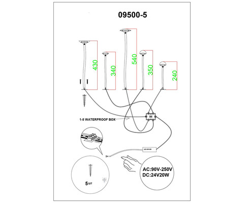 Грунтовый светодиодный светильник Kink Light Пайк 09500-5,01